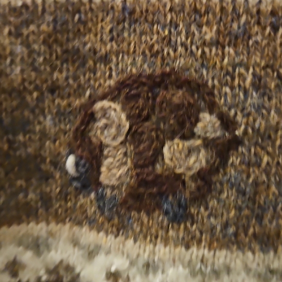 Woolrich Women's Cream and Brown Sheep Patterned Crewneck Sweater - Picture 3 of 8